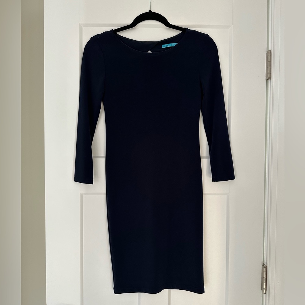 Alice + Olivia Kal Open Back Fitted Dress